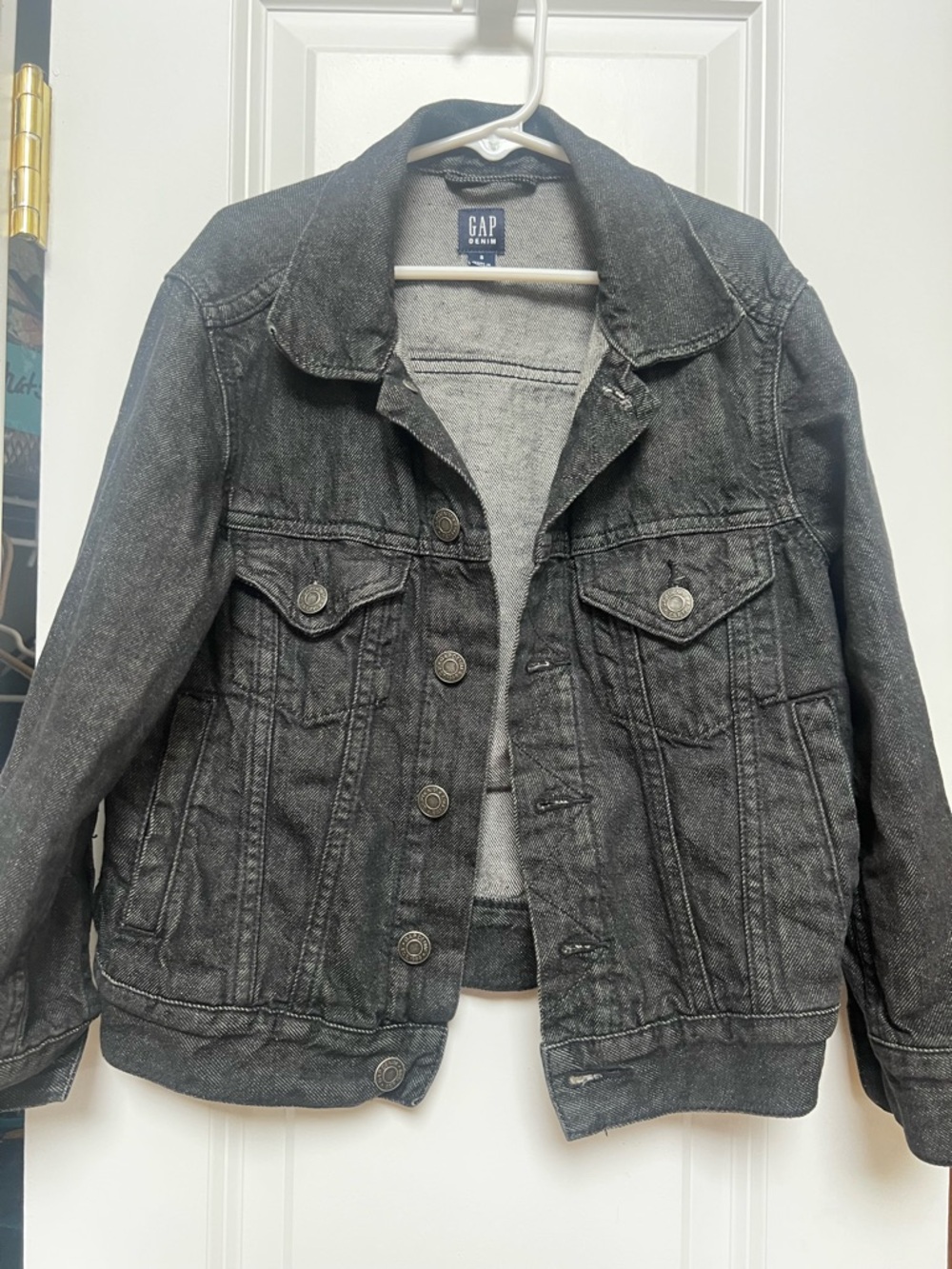 GAP Black Denim Jean Jacket